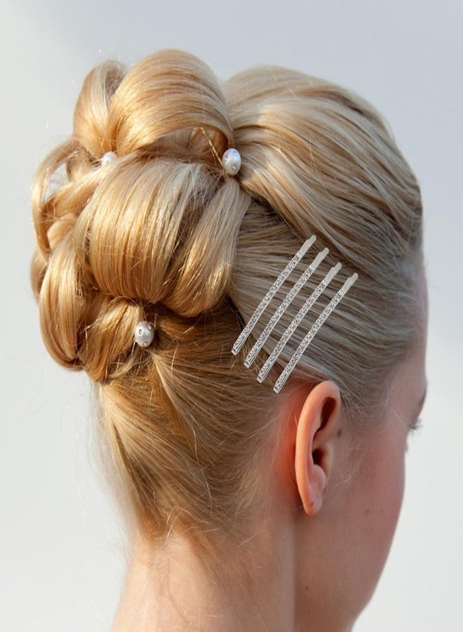 HLTOO 20PCS Rhinestone Bobby Pins, Metal Decorative Crystal Hair Clips, Shiny Hair Barrettes Hairpins, for Women and Girls Hair Styling Accessories, Gold, Silver, and Black - Image 4